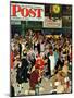 "Union Train Station, Chicago, Christmas" Saturday Evening Post Cover, December 23,1944-Norman Rockwell-Mounted Giclee Print