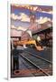 Union Train Station - Portland, Oregon-Lantern Press-Framed Art Print