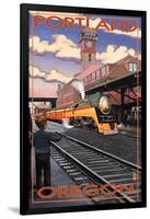 Union Train Station - Portland, Oregon-Lantern Press-Framed Art Print