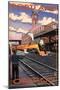 Union Train Station - Portland, Oregon-Lantern Press-Mounted Premium Giclee Print