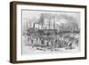 Union Troops Assault Confederate Fort Walker after Bombardment-Frank Leslie-Framed Art Print