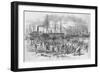 Union Troops Assault Confederate Fort Walker after Bombardment-Frank Leslie-Framed Art Print