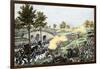 Union Troops Battling Their Way across Burnside Bridge in the Battle of Antietam-null-Framed Giclee Print