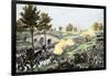 Union Troops Battling Their Way across Burnside Bridge in the Battle of Antietam-null-Framed Giclee Print