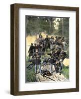 Union Troops Engaged at Gaines Mill, Virginia, June 27, 1862, American Civil War-null-Framed Giclee Print