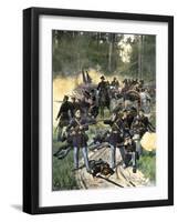 Union Troops Engaged at Gaines Mill, Virginia, June 27, 1862, American Civil War-null-Framed Giclee Print