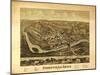 Unionville, Connecticut - Panoramic Map-Lantern Press-Mounted Art Print