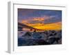 Unique Angle of the Garcon Point Bridge Spanning over Pensacola Bay Shot during a Gorgeous Sunset F-David Schulz Photography-Framed Photographic Print