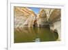 Unique Canyon in the Desert. Picturesque Canyon Ein-Avdat in the Negev Desert. Sandstone Canyon Wal-kavram-Framed Photographic Print