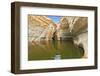 Unique Canyon in the Desert. Picturesque Canyon Ein-Avdat in the Negev Desert. Sandstone Canyon Wal-kavram-Framed Photographic Print