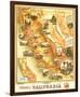 Unique Map of California 1885-E^ McD^ Johnstone-Framed Premium Giclee Print