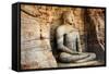 Unique Monolith Buddha Statue in Polonnaruwa Temple - Medieval Capital of Ceylon,,Unesco World Heri-Maugli-l-Framed Stretched Canvas