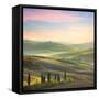 Unique Sundown Tuscany Landscape in Spring Time-Taiga-Framed Stretched Canvas