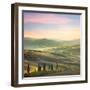 Unique Sundown Tuscany Landscape in Spring Time-Taiga-Framed Photographic Print