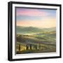 Unique Sundown Tuscany Landscape in Spring Time-Taiga-Framed Photographic Print