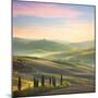 Unique Sundown Tuscany Landscape in Spring Time-Taiga-Mounted Photographic Print