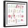 Unique Vector Flower Font. Amazing Hand Drawn Alphabet.-Alisa Foytik-Framed Art Print