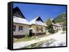 Unique Village Architecture of Vlkolinec Village, Velka Fatra Mountains, Slovakia-Richard Nebesky-Framed Stretched Canvas