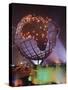 Unisphere Globe Illuminated in Darkness of World's Fair-George Silk-Stretched Canvas