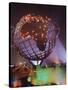 Unisphere Globe Illuminated in Darkness of World's Fair-George Silk-Stretched Canvas