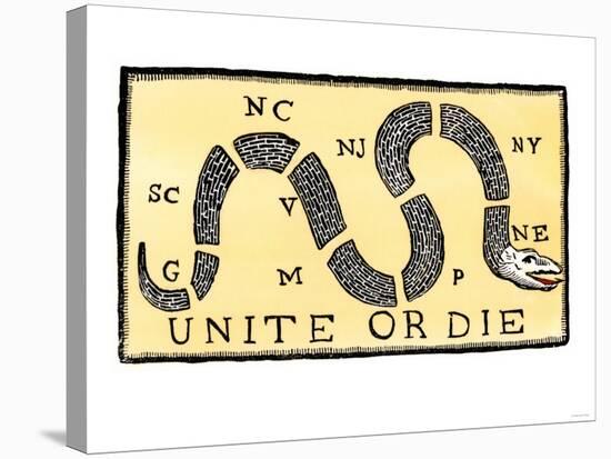 Unite or Die, c.1750-null-Stretched Canvas