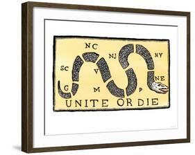 Unite or Die, c.1750-null-Framed Giclee Print