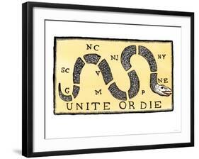 Unite or Die, c.1750-null-Framed Giclee Print