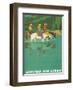 United Air Lines: Horse Back Riders, c.1960s-Stan Galli-Framed Art Print