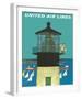 United Air Lines: Lighthouse, c.1960s-Stan Galli-Framed Giclee Print