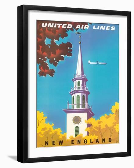 United Air Lines: New England, c.1950s-Joseph Binder-Framed Giclee Print