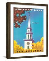 United Air Lines: New England, c.1950s-Joseph Binder-Framed Giclee Print