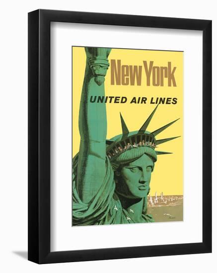 United Air Lines: New York, c.1950s-Stan Galli-Framed Art Print