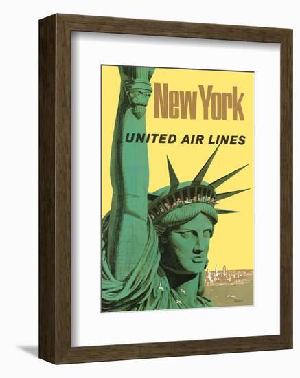 United Air Lines: New York, c.1950s-Stan Galli-Framed Art Print