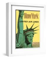 United Air Lines: New York, c.1950s-Stan Galli-Framed Art Print