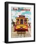 United Air Lines San Francisco, Cable Car c.1957-Stan Galli-Framed Giclee Print