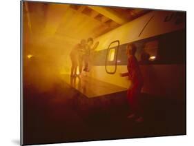 United Airlines Flight Attendants Participate in Airline Safety Training, 1966-Yale Joel-Mounted Photographic Print