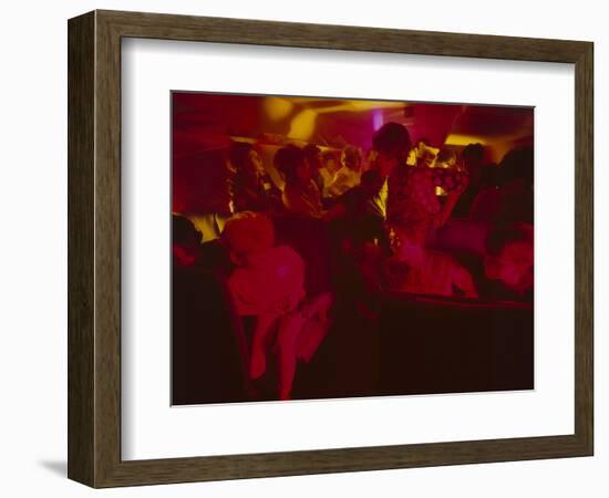 United Airlines Flight Attendants Participate in an Evacuation Drill and Safety Training, 1966-Yale Joel-Framed Photographic Print