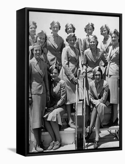 United Airlines Stewardesses-Carl Mydans-Framed Stretched Canvas