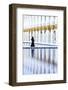 United Arab Emirates, Abu Dhabi. Arabic Woman Walking Inside Sheikh Zayed Grand Mosque-Matteo Colombo-Framed Photographic Print