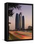 United Arab Emirates, Abu Dhabi, Etihad Towers-Alan Copson-Framed Stretched Canvas