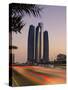 United Arab Emirates, Abu Dhabi, Etihad Towers-Alan Copson-Stretched Canvas