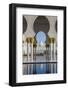 United Arab Emirates, Abu Dhabi, Sheikh Zayed Grand Mosque, Gilded Columns and Reflecting Pool-Jane Sweeney-Framed Photographic Print