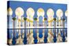 United Arab Emirates, Abu Dhabi. the Water Pools of Sheikh Zayed Grand Mosque-Nick Ledger-Stretched Canvas