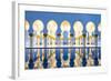 United Arab Emirates, Abu Dhabi. the Water Pools of Sheikh Zayed Grand Mosque-Nick Ledger-Framed Photographic Print