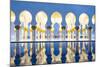 United Arab Emirates, Abu Dhabi. the Water Pools of Sheikh Zayed Grand Mosque-Nick Ledger-Mounted Photographic Print