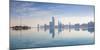 United Arab Emirates, Abu Dhabi, View of City Skyline Reflecting in Persian Gulf-Jane Sweeney-Mounted Photographic Print