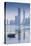 United Arab Emirates, Abu Dhabi, View of City Skyline Reflecting in Persian Gulf-Jane Sweeney-Stretched Canvas