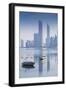 United Arab Emirates, Abu Dhabi, View of City Skyline Reflecting in Persian Gulf-Jane Sweeney-Framed Photographic Print