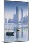 United Arab Emirates, Abu Dhabi, View of City Skyline Reflecting in Persian Gulf-Jane Sweeney-Mounted Photographic Print