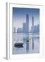 United Arab Emirates, Abu Dhabi, View of City Skyline Reflecting in Persian Gulf-Jane Sweeney-Framed Photographic Print